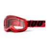 Maschera 100% Strata 2 Rosso Nero Lente Trasparente Bambini -Bicicletta Negozio 100 841269168359 001