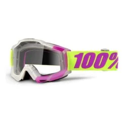 Maschera 100% Accuri Giallo Viola Lente Trasparente