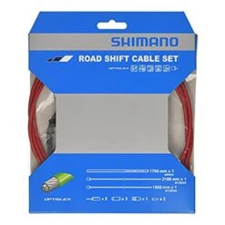 Kit Di Cavi E Custodie Del Cambio Shimano Optislick Rosso