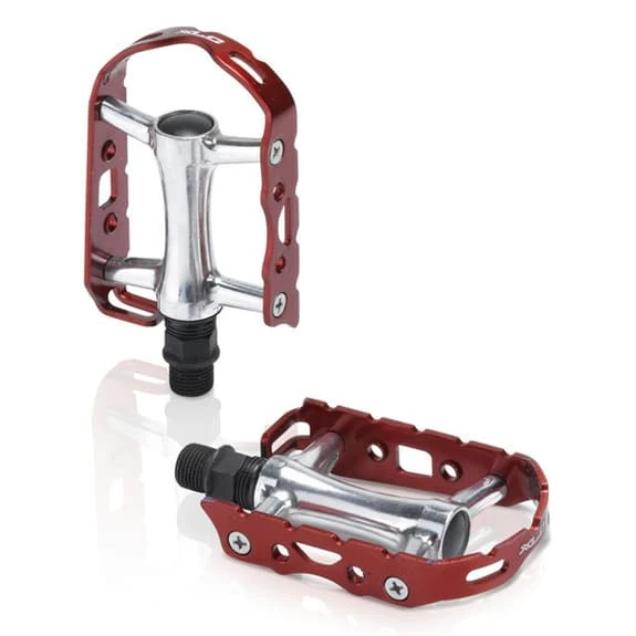 Pedali A Piattaforma XLC Ultralight V PD-M15 Argento Rosso 3 Pedali A Piattaforma XLC Ultralight V PD-M15 Argento Rosso