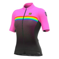 ALE Maglia Alé PRS Bridge Manica Corta Rosa Nero Multicolor Donna