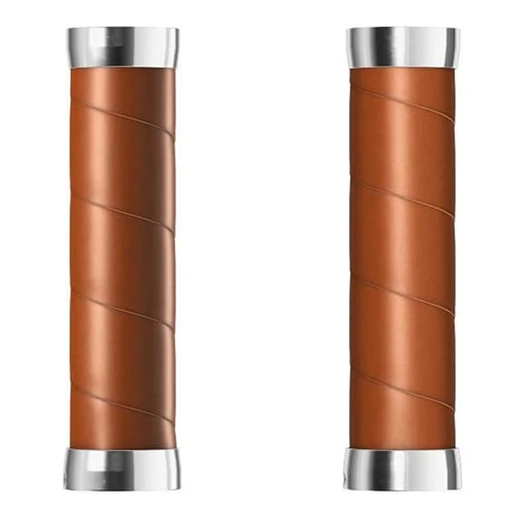 Manopole In Pelle Brooks England Slender 130-130 Mm Marrone Miele 3 Manopole In Pelle Brooks England Slender 130-130 Mm Marrone Miele