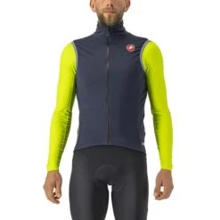 Gilet A Vento Castelli Perfetto RoS 2 Rosso Corsa GORE-TEX INFINIUM™ Blu Scuro
