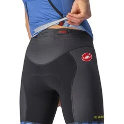 Pantaloncini Castelli Free Tri 2 Rosso Corsa Blu Verde -Bicicletta Negozio ca 8622092 417 004