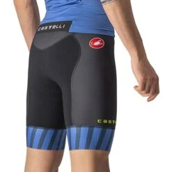 Pantaloncini Castelli Free Tri 2 Rosso Corsa Blu Verde -Bicicletta Negozio ca 8622092 417 005