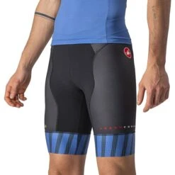 Pantaloncini Castelli Free Tri 2 Rosso Corsa Blu Verde -Bicicletta Negozio ca 8622092 417 006