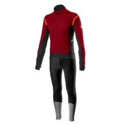 Completo Castelli Alpha RoS 2 Rosso Corsa GORE-TEX INFINIUM™ Nano Flex Pro 2 Granata Nero