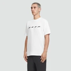 T-shirt MAAP Evade Manica Corta Bianco Nero -Bicicletta Negozio map mat046 wht 002