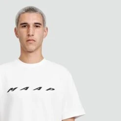 T-shirt MAAP Evade Manica Corta Bianco Nero -Bicicletta Negozio map mat046 wht 005