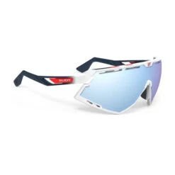 Occhiali Rudy Project Defender Bianco Blu Rosso Lente RP Optics Multilaser Blu