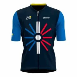 Santini Completo Tour De France 2023 Trionfo Blu -Bicicletta Negozio st kittour2023 12 002