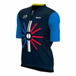 Santini Completo Tour De France 2023 Trionfo Blu -Bicicletta Negozio st kittour2023 12 005