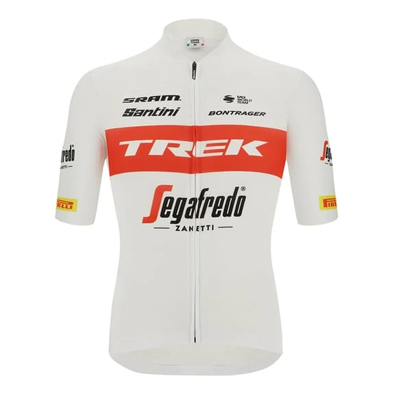 Santini Completo Trek-Segafredo 2022 Pro Team Bianco Rosso - Sleek Fit 4 Santini Completo Trek-Segafredo 2022 Pro Team Bianco Rosso - Sleek Fit - immagine 2